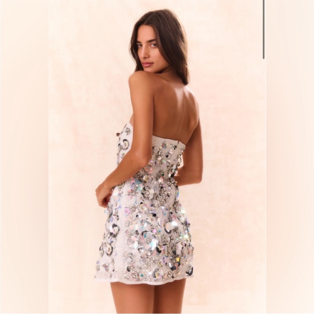 Sequin Strapless Mini Dress - Picture 3 of 5